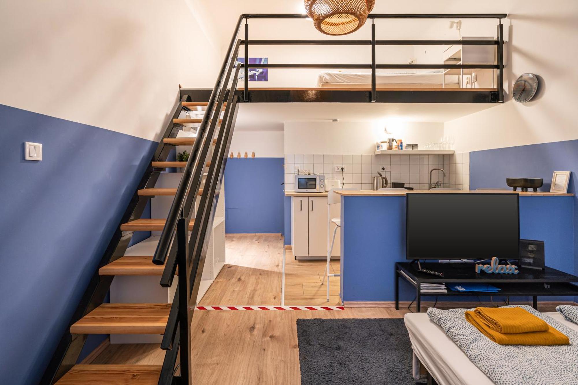 Cosy Studio In Central Party District W41 Blue 布达佩斯 外观 照片